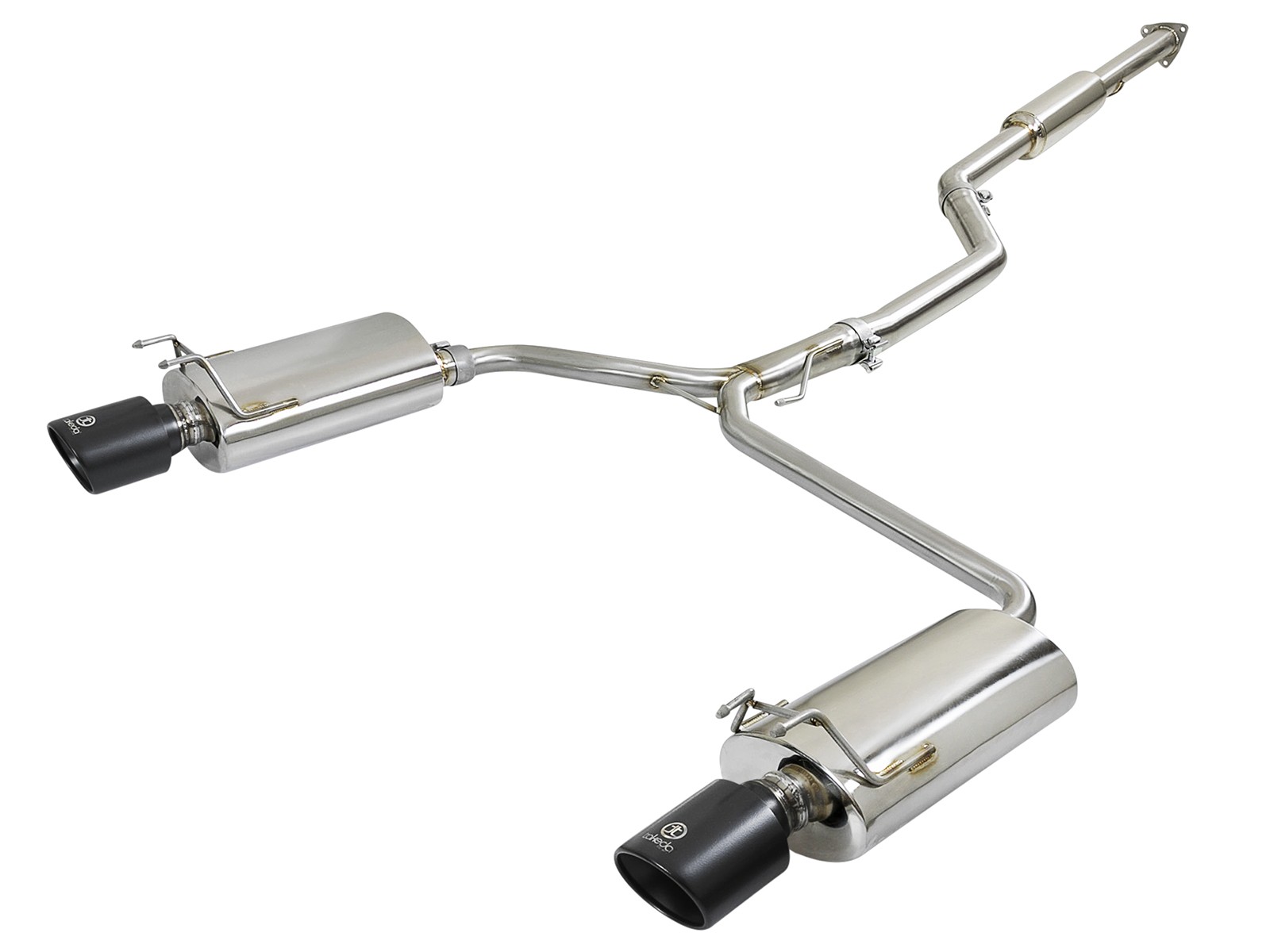 Takeda 13-17 Accord Sedan 2.4L Cat-Back Exhaust System with Black Tips