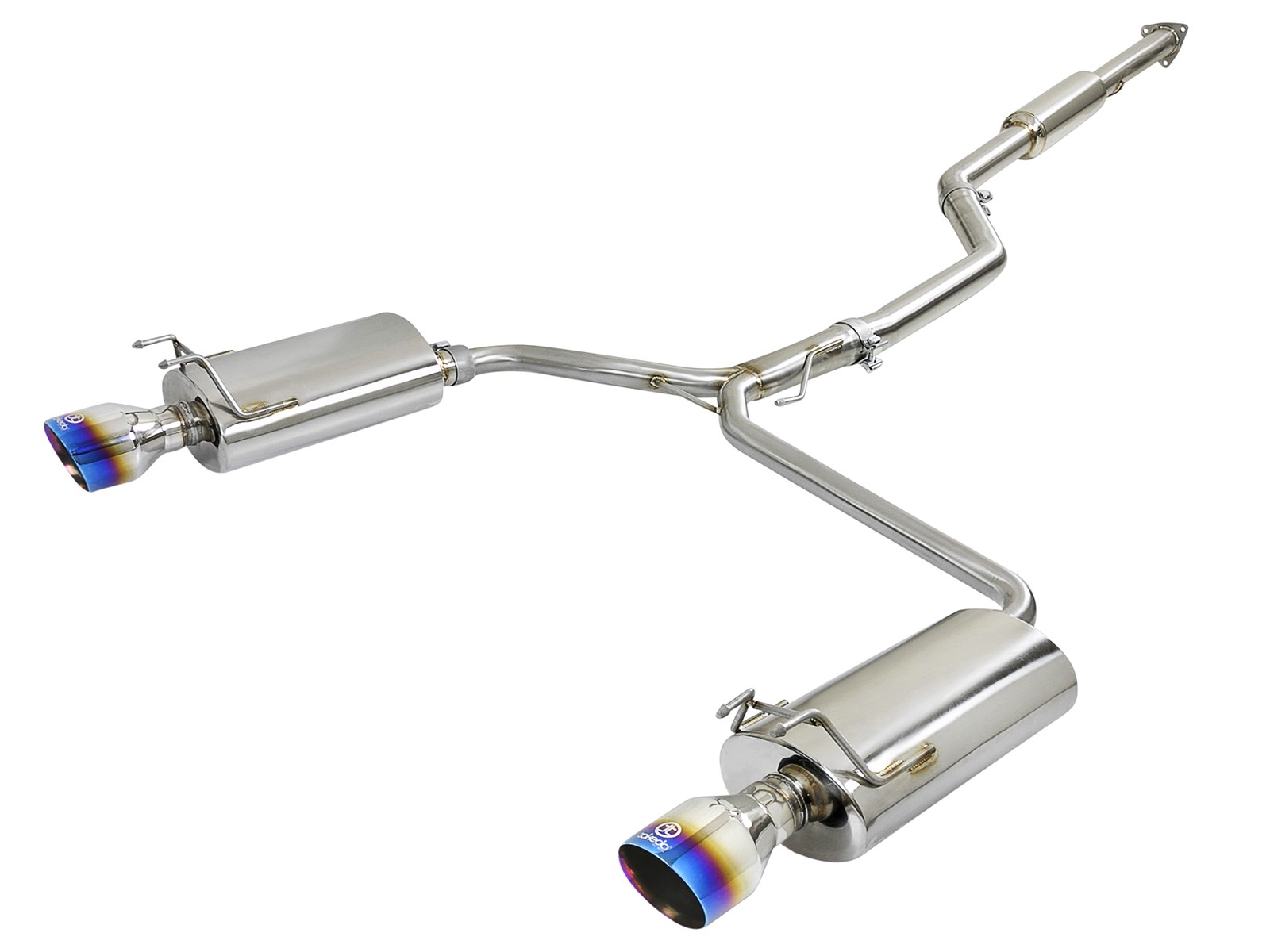 Takeda 13-17 Accord Sedan 2.4L Cat-Back Exhaust System with Flame Blue Tips