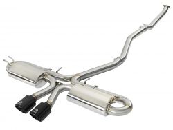 Takeda 17-20 Civic Si Coupe Stainless Steel Cat-Back Exhaust System with Black Tips