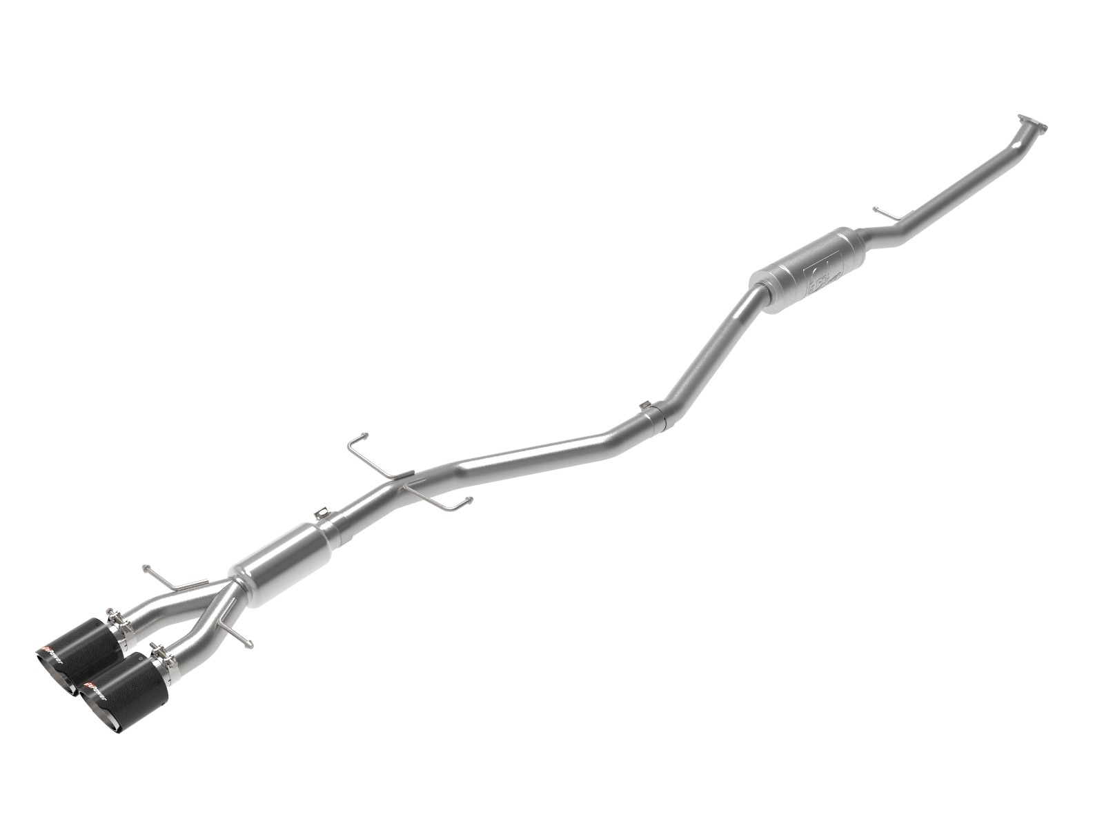 Takeda 17-20 Civic Si Sedan 304 Stainless Steel Cat-Back Exhaust System with Carbon Fiber Tips