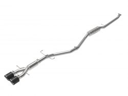 Takeda 17-20 Civic Si Sedan 304 Stainless Steel Cat-Back Exhaust System with Carbon Fiber Tips