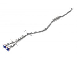 Takeda 17-20 Civic Si Sedan 304 Stainless Steel Cat-Back Exhaust System with Blue Flame Tips