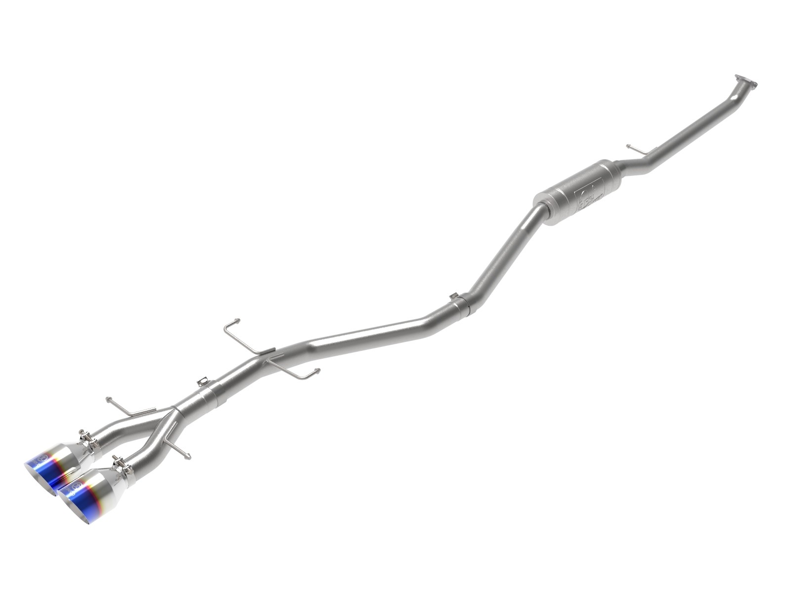 Takeda 17-20 Civic Si Coupe Stainless Steel Cat-Back Exhaust System with Blue Flame Tips