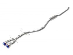 Takeda 17-20 Civic Si Coupe Stainless Steel Cat-Back Exhaust System with Blue Flame Tips