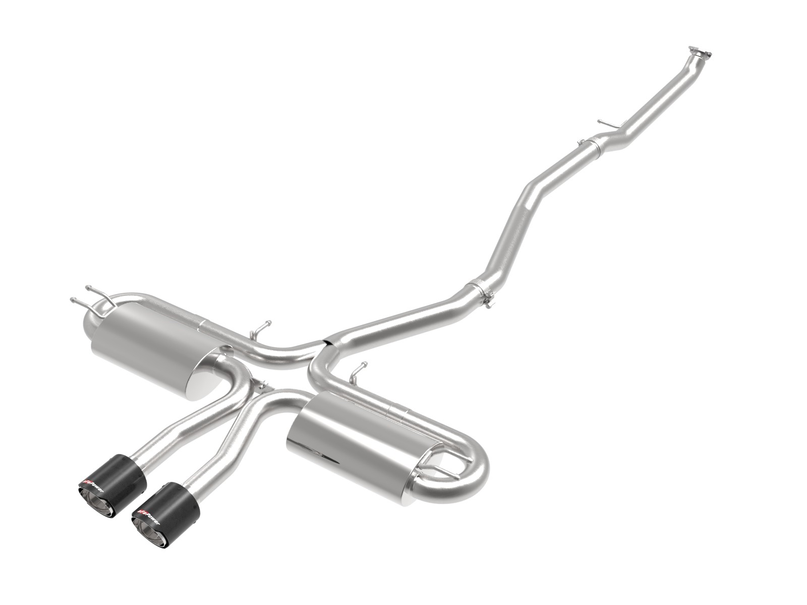 Takeda 17-20 Civic Si Sedan Stainless Steel Cat-Back Exhaust System with Carbon Fiber Tips
