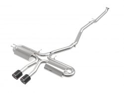 Takeda 17-20 Civic Si Sedan Stainless Steel Cat-Back Exhaust System with Carbon Fiber Tips