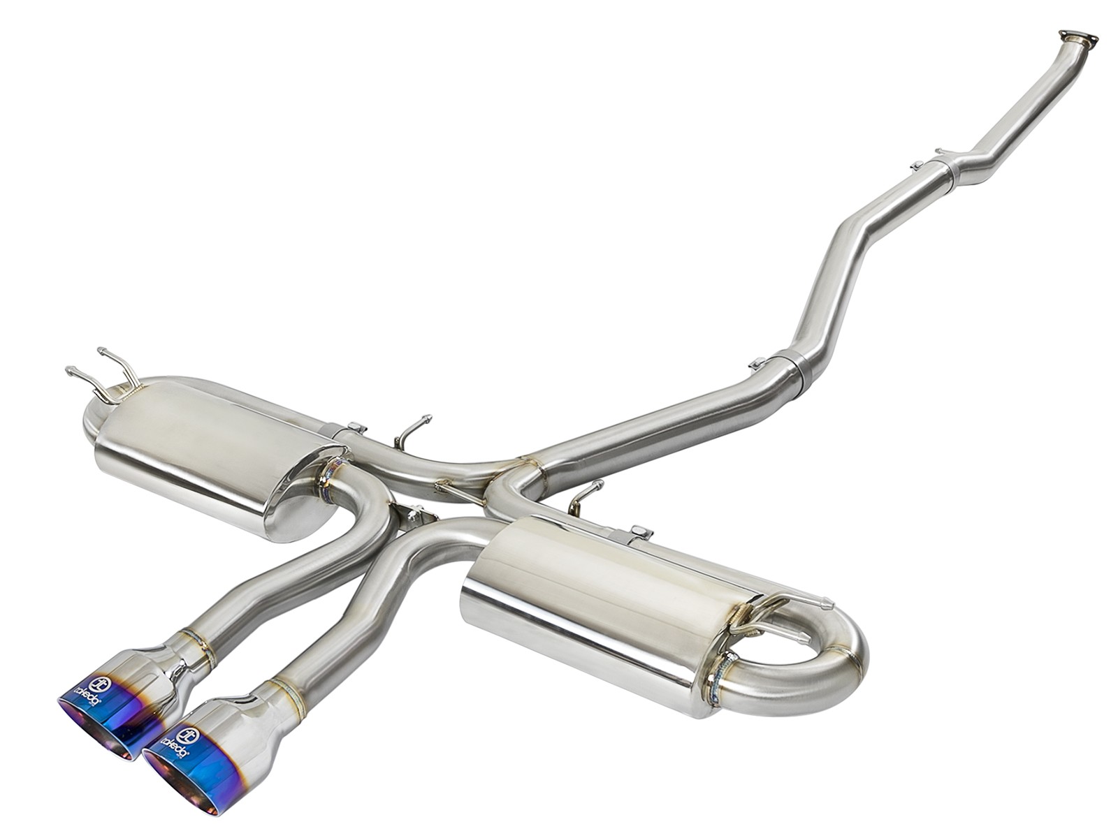 Takeda 17-20 Civic Si Sedan Stainless Steel Cat-Back Exhaust System with Blue Flame Tips