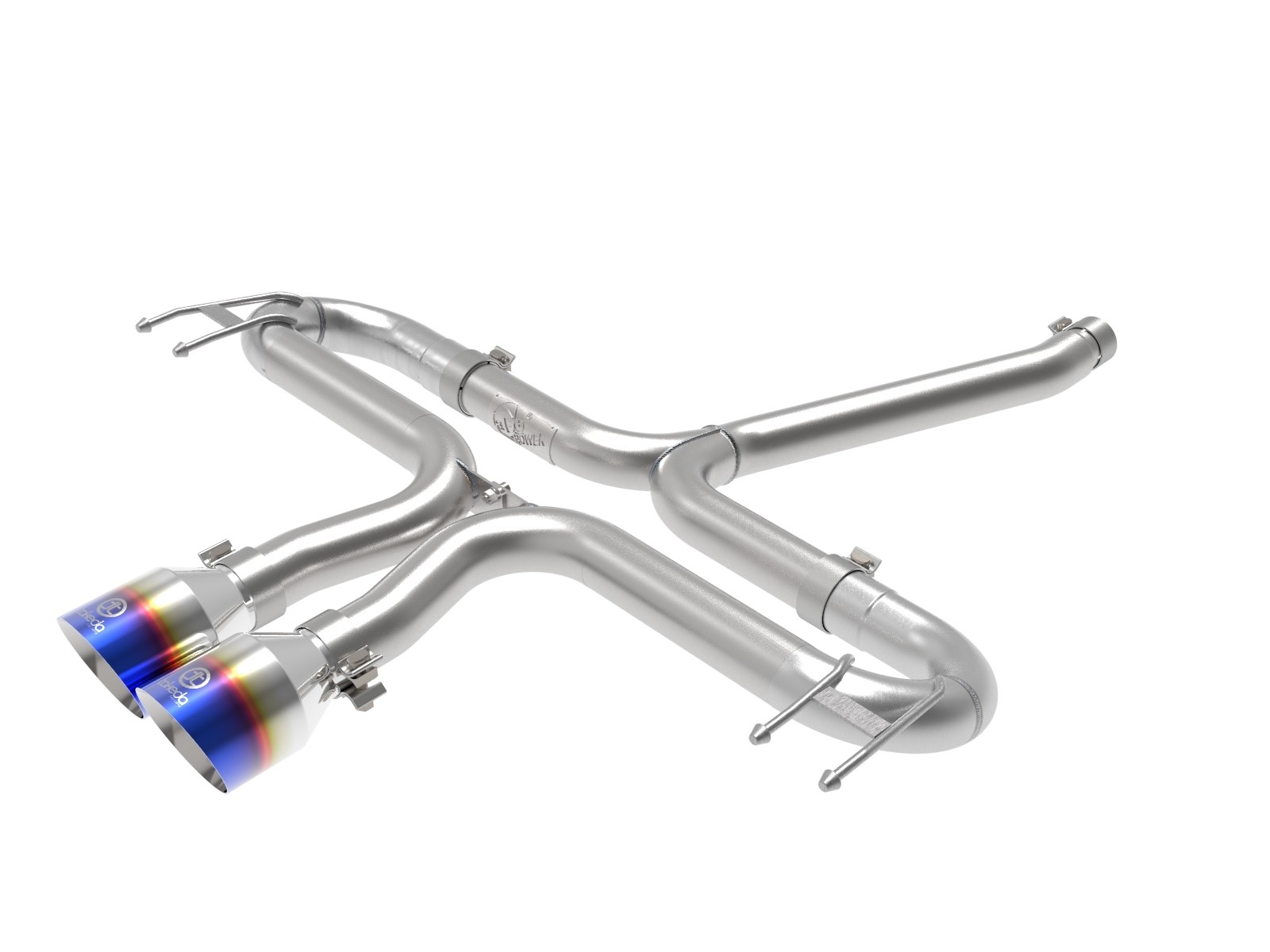 Takeda 17-21 Civic Hatchback 1.5T Axle-Back Exhaust System with Blue Flame Tips