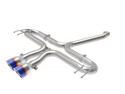 Takeda 17-21 Civic Hatchback 1.5T Axle-Back Exhaust System with Blue Flame Tips