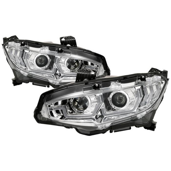 Spyder 16-20 Civic Chrome Housing Signature Series Projector Headlights