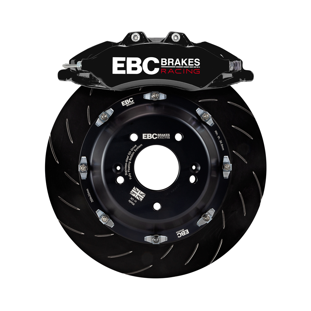 EBC 17-21 Civic Type R Black Caliper 6-Piston Apollo Front Big Brake Kit