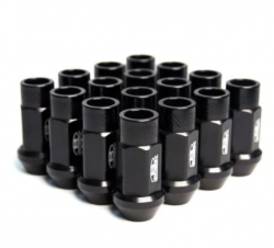 BLOX Racing Black 12 x 1.5mm Street Series Forged Lug Nuts - Set of 16