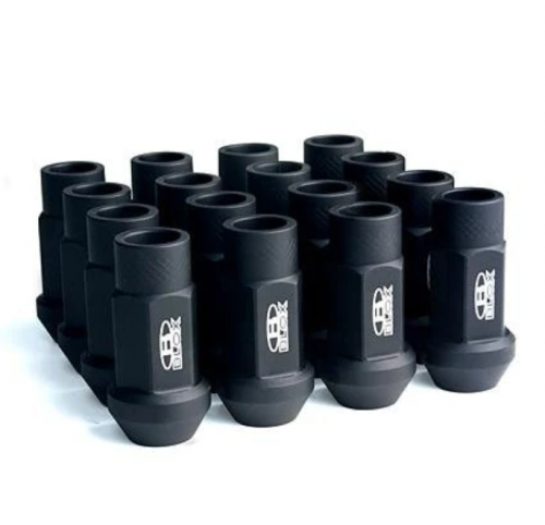 BLOX Racing Flat Black 12 x 1.5mm Street Series Forged Lug Nuts
