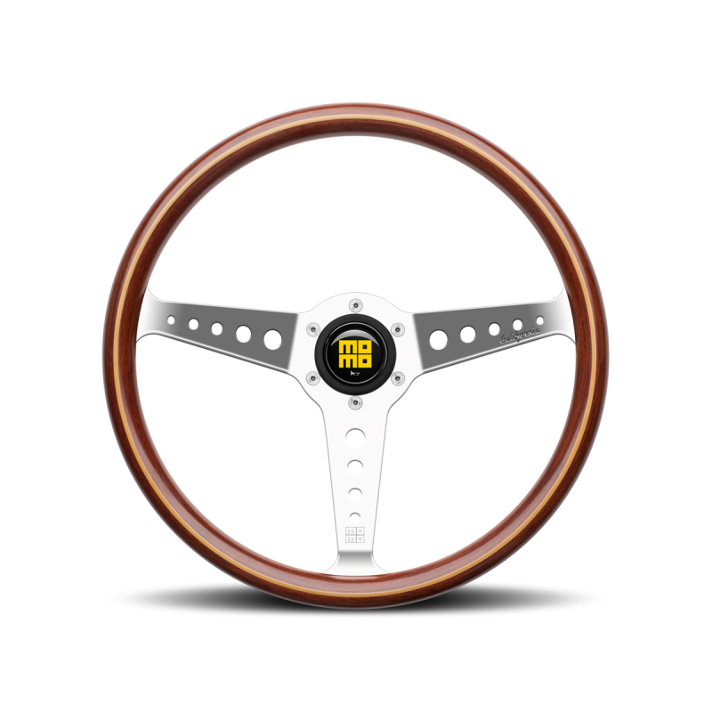 MOMO 360mm Mahogany Wood Polished Spoke California Steering Wheel