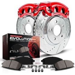 Power Stop 12-15 Civic Si Z23 Evolution Sport Front Brake Kit with Red Calipers