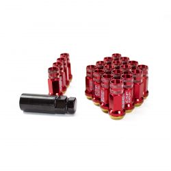 Godspeed Project Red M12x1.5 GR48 Steel Lug Nuts with Spin Washer