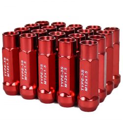 Godspeed Project Red M12x1.5 Type 3-X 55mm Steel Open End Lug Nuts