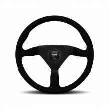 MOMO 350mm Black Alcantara Black Spokes Montecarlo Steering Wheel