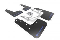 Rally Armor 17-21 Civic Hatch Black UR Mud Flaps with Blue Logo