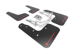 Rally Armor 17-21 Civic Hatch Black UR Mud Flaps with Red Logo