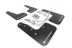 Rally Armor 17-21 Civic Hatch Black UR Mud Flaps with White Logo