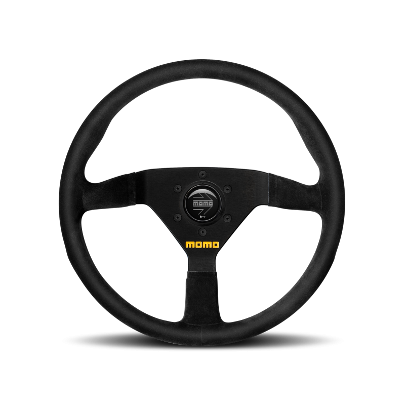 MOMO 320mm Black Suede Black Spokes MOD 78 Steering Wheel
