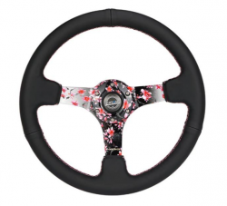 NRG Sakura 350mm Deep Dish Leather Steering Wheel