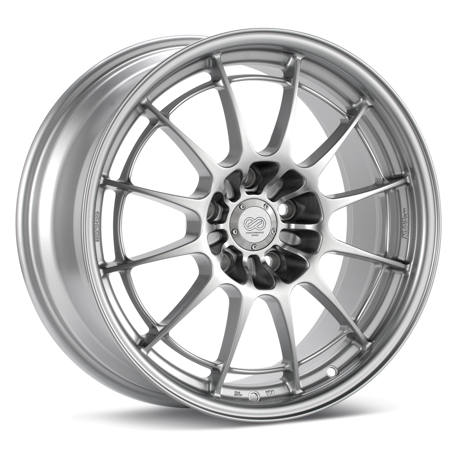 Enkei NT03+M 18x10 5x130 60mm Offset 71.6mm Bore Silver Wheel