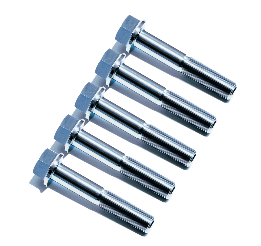 SpeedFactory Racing 5-Bolt B/D-Series Raw Titanium Transmission to Engine Bolt Kit