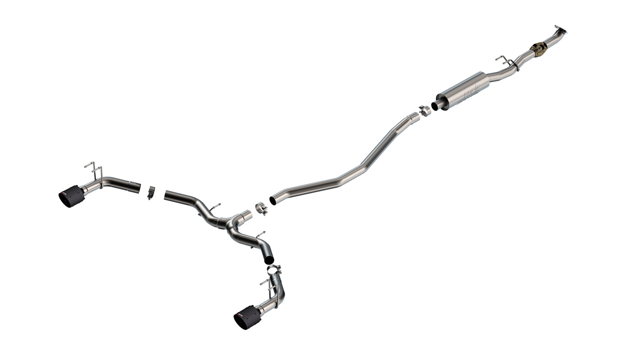 Borla 22-23 Civic Si / 23 Integra 1.5L S-Type Cat-back Exhaust System with Carbon Fiber Tips