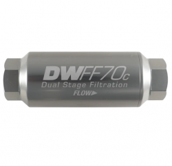 DeatschWerks -10AN 10 Micron 70mm Compact In-Line Fuel Filter Kit