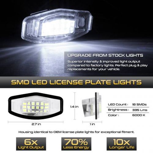 Spyder 0414 TSX / 0115 Civic White 5500K LED License Plate Bulb