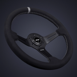 DND 350mm Alcantara Black 50mm Deep Grey Stitching Race Steering Wheel
