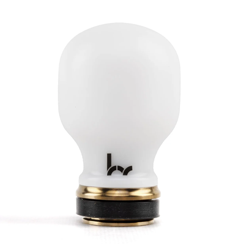 Hybrid Racing White Delrin with Titanium Collar Chicane Shift Knob