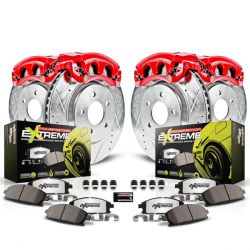 Power Stop 06-11 Civic Si Z26 Street Warrior Front and Rear Brake Kit with Red Calipers