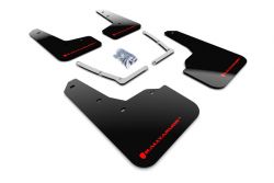 Rally Armor 16-21 Civic Coupe/Sedan Black UR Mud Flaps with Red Logo
