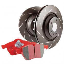 EBC 16-23 Civic Redstuff Pads with USR Slotted 260mm Rotors Rear Brake Kit