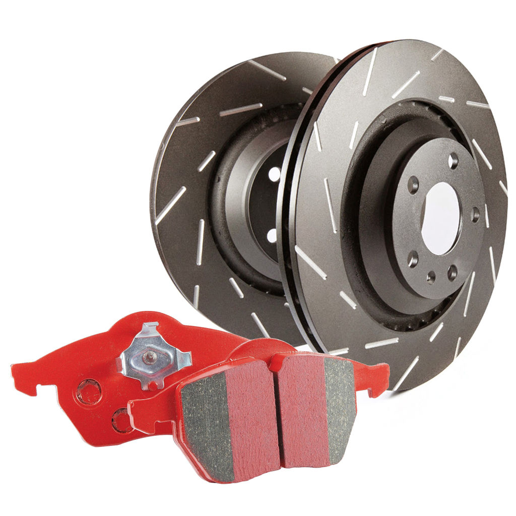 EBC 06-15 Civic Redstuff Pads with USR Slotted Rotors Rear Brake Kit