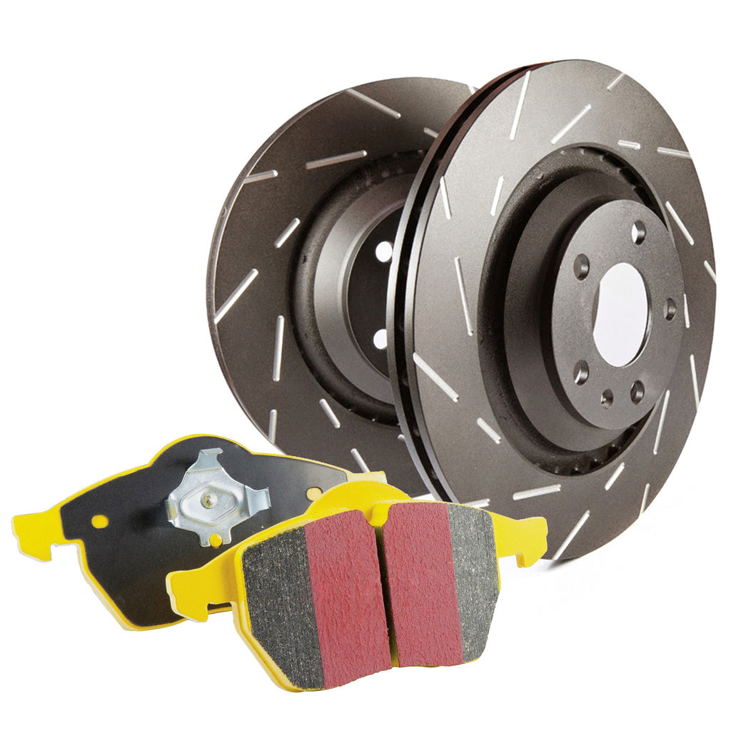 EBC 06-21 Civic Yellowstuff Pads with 282mm USR Sport Slotted Front Rotors Brake Kit