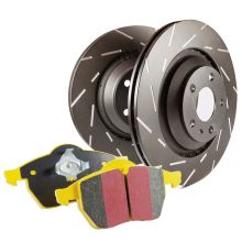 EBC 06-15 Civic Yellowstuff Pads with USR Slotted Rotors Rear Brake Kit