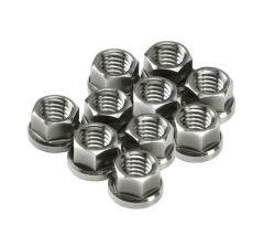SpeedFactory Racing 10 Pack Raw Titanium M8 x 1.25MM 6-Point Nuts