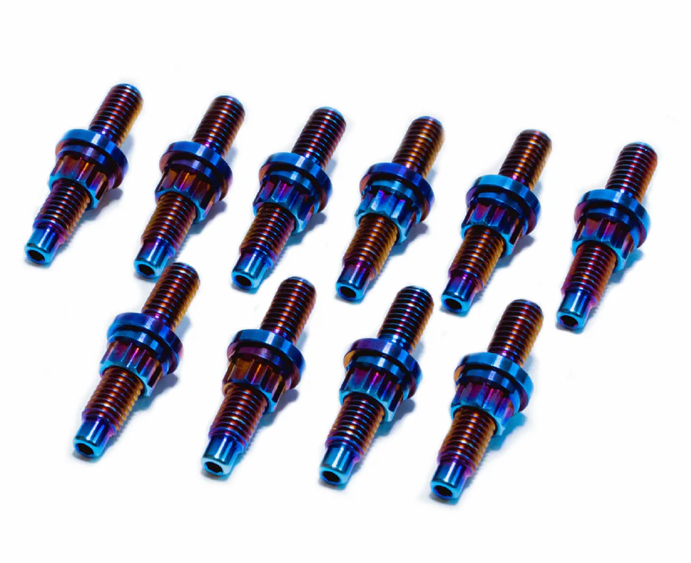 SpeedFactory Racing Honda/Acura M8x1.25 45mm Burnt Titanium Manifold Stud Kit