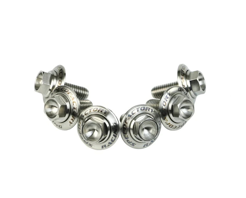 SpeedFactory Racing Raw Titanium Fender Hardware 6 Piece Kit