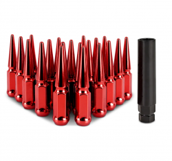Mishimoto Red M12x1.5 20-pc Set Spiked Lug Nuts