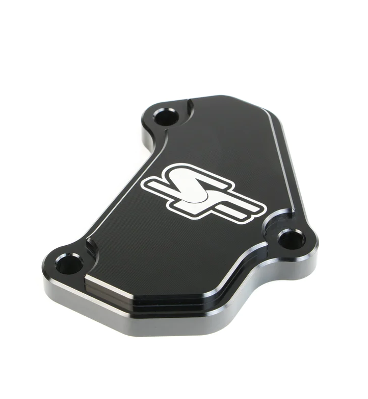 SpeedFactory Racing Billet B-Series VTEC Solenoid Block Off Plate with Raw Titanium Hardware