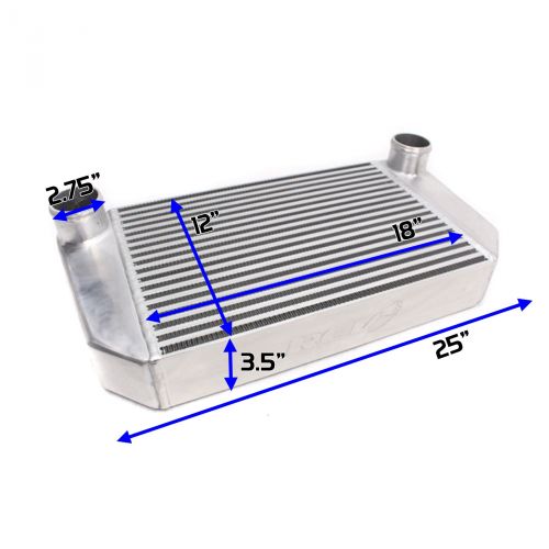 Rev9Power 18x12x3.5 V-Mount Type-2 Universal Aluminum Intercooler