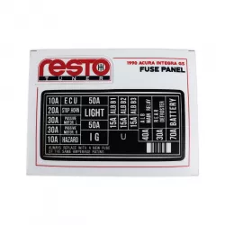 RestoTuner 90 Integra GS Engine Fuse Replacement Decal