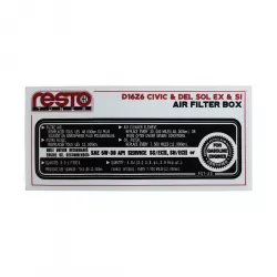 RestoTuner 92-95 Civic/Del Sol EX/Si Air Filter Box Replacement Decal