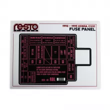 RestoTuner 92-95 Honda Civic Engine Fuse Replacement Decal