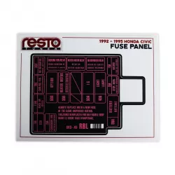 RestoTuner 92-95 Honda Civic Engine Fuse Replacement Decal